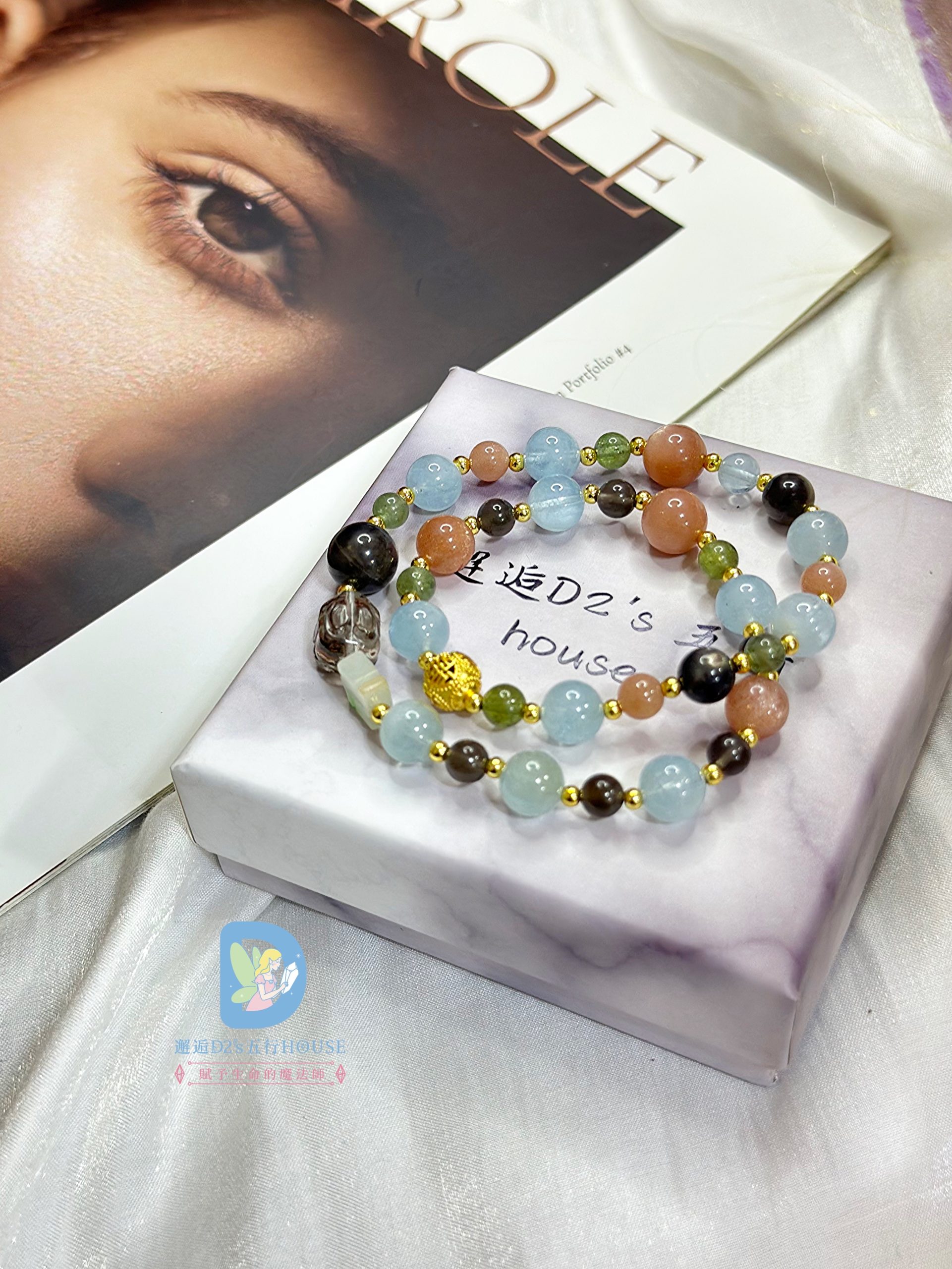 五行客製化水晶手鍊(女)強運款 雙圈 - Image 3